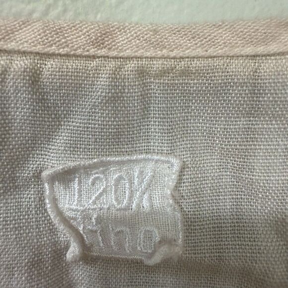 120% Lino Womens 100% Linen Beige Lace Dress Size 38 US XXS ( Fit XS) - Picture 9 of 14